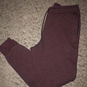 Mens Maroon Joggers Size Medium